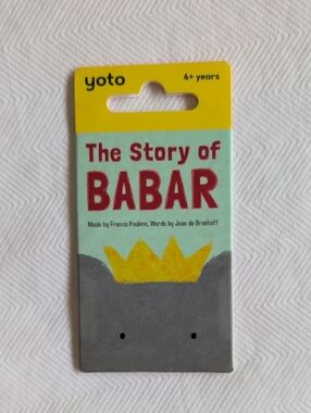 NWT yoto card The Story of Babar Jean de Brunhoff the little elephant 4+ YRS